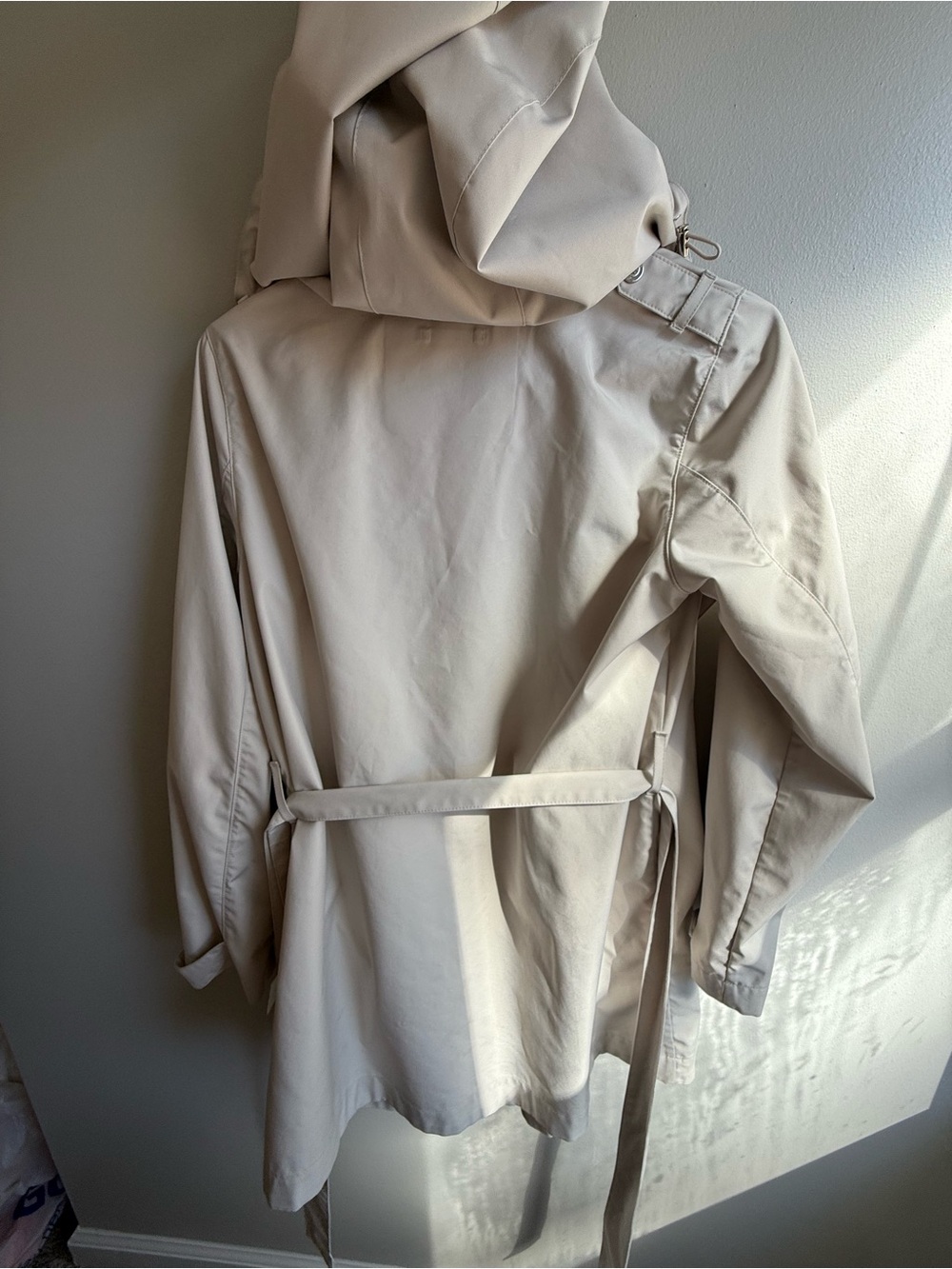 Bernardo Hooded Trench Coat in Light Beige - Picture 3 of 4